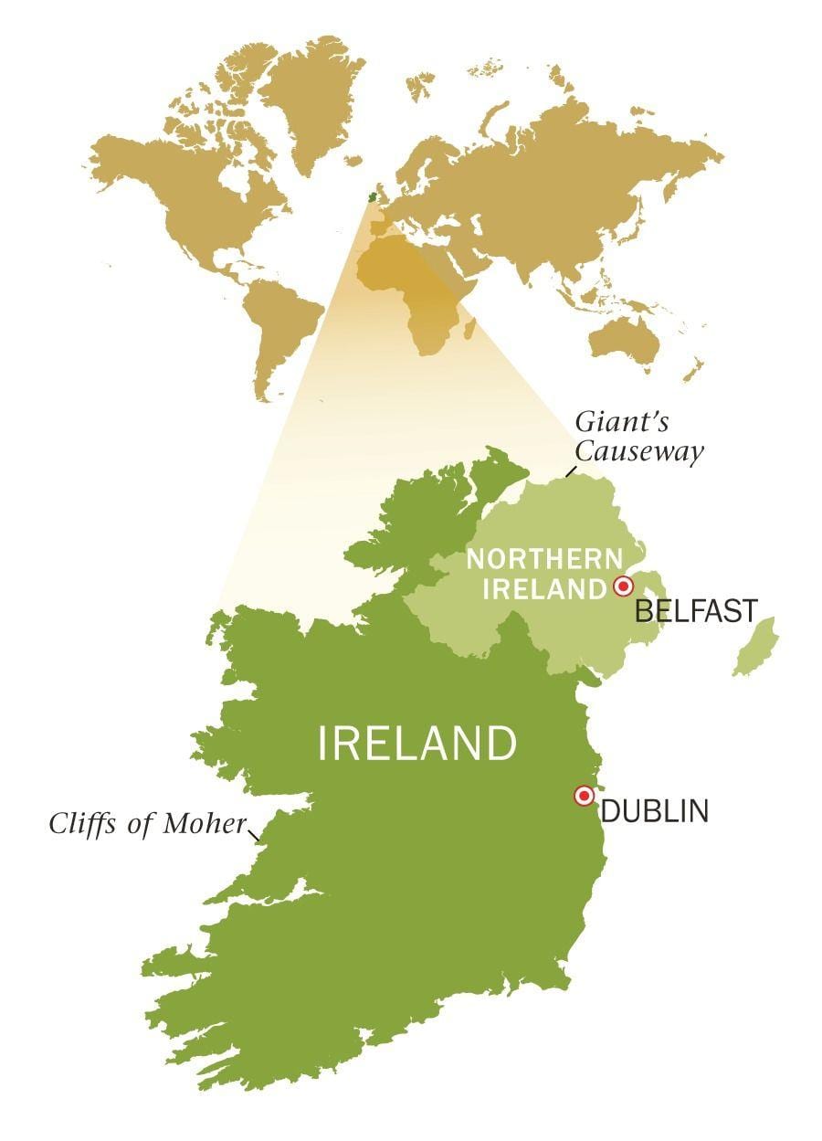 kat jeyografik nan emerald isle a nan iland
