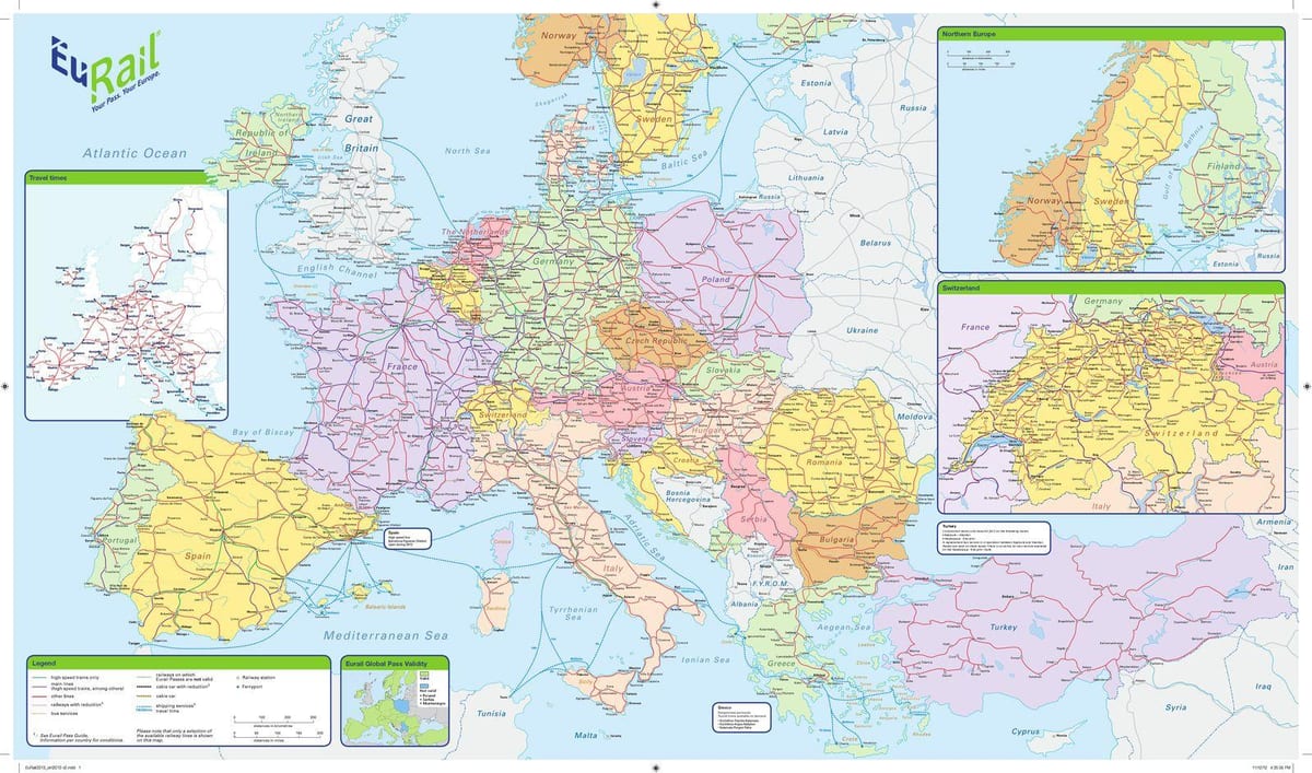 kat jeyografik nan eurail iland