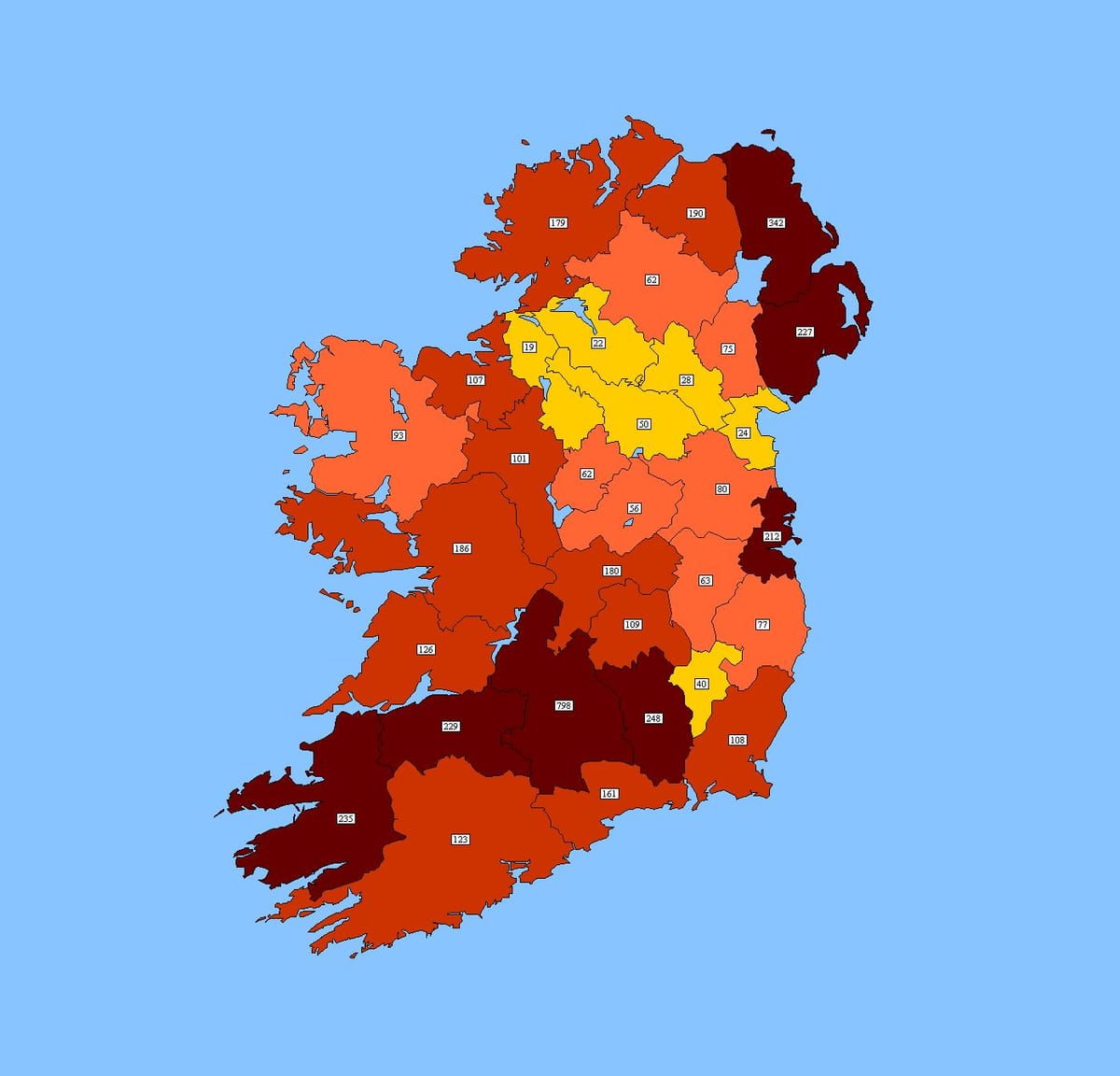 kat jeyografik nan iland postcode