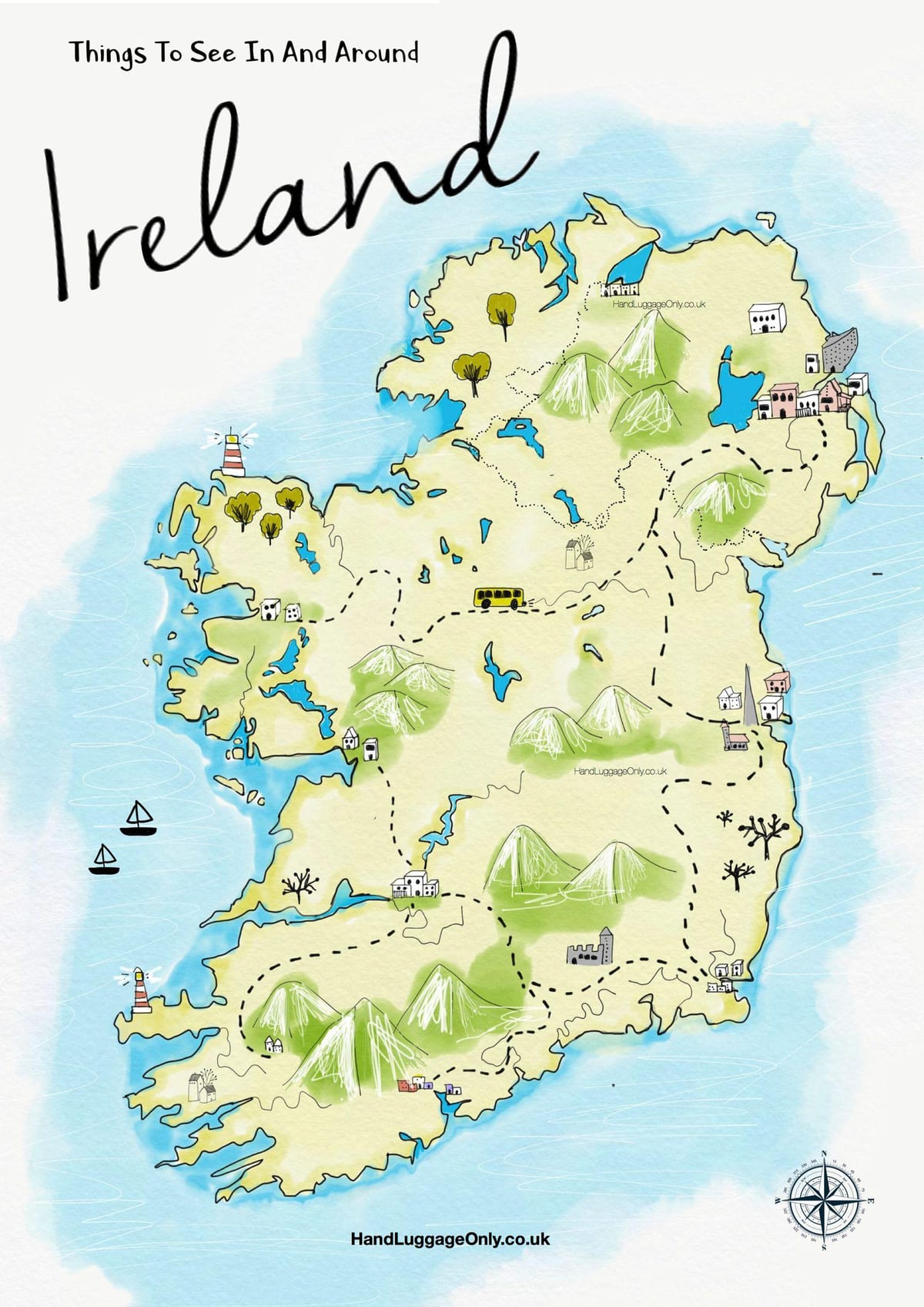 kat jeyografik nan kote yo vizite nan iland