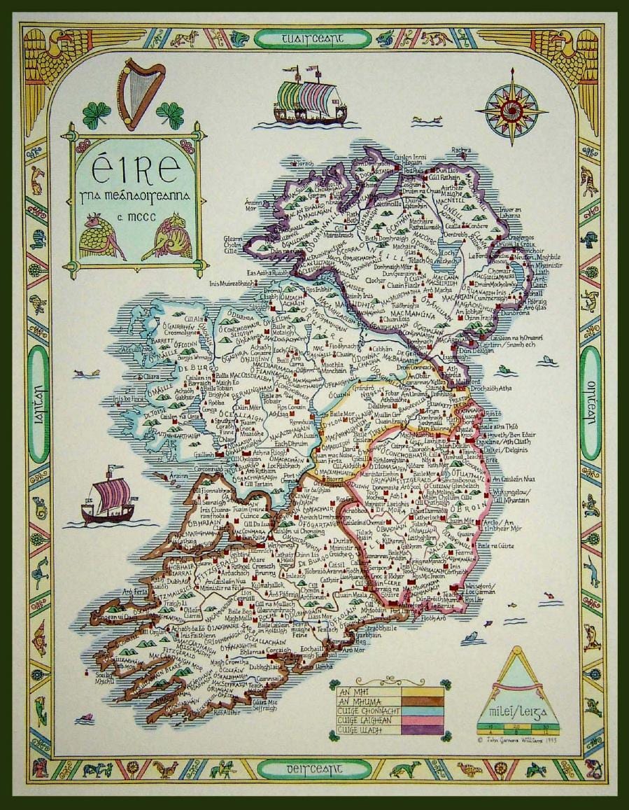 kat jeyografik nan iland medyeval