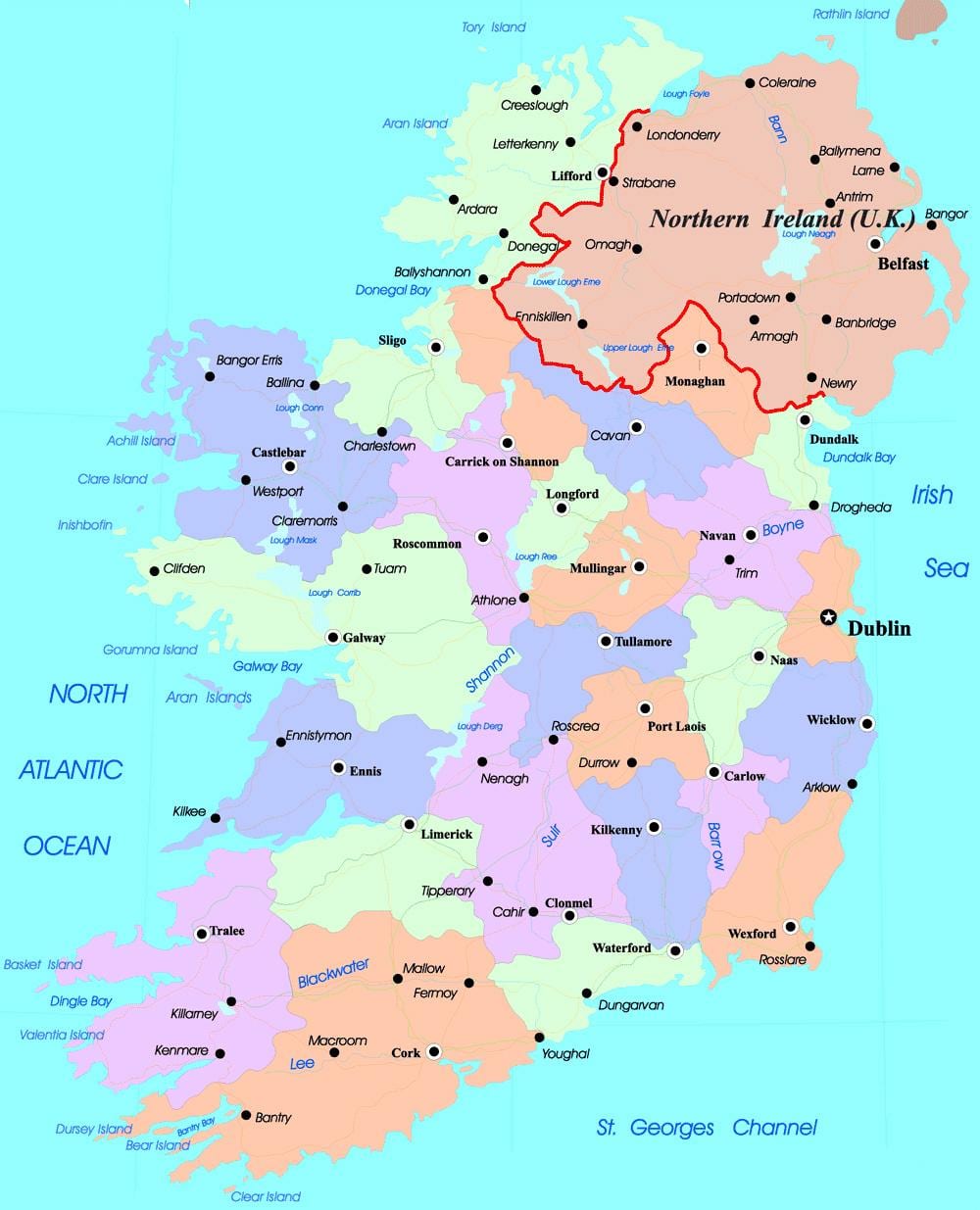 politik kat jeyografik nan iland ak northern ireland