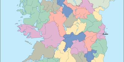 Kat jeyografik nan iland kat vecteur
