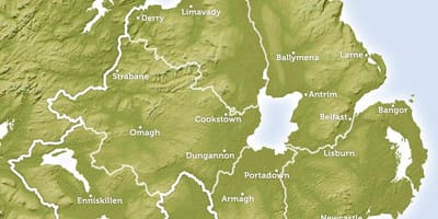 Kat jeyografik nan rejyonal kat jeyografik nan northern ireland